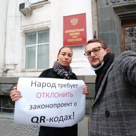 Депутат Севастополя обсудил с пикетчицей законопроекты о QR-кодах
